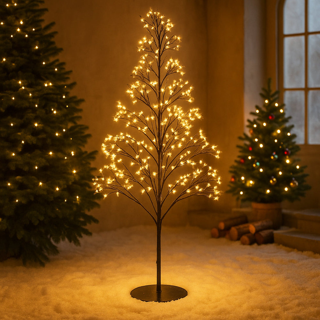 Pre-lit Micro LED Black Tree - 1.2/1.8M