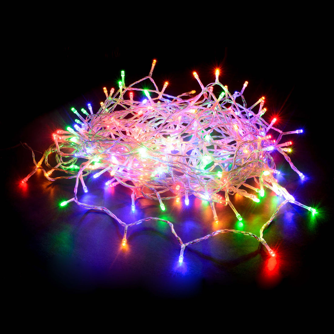 240 LED Fairy Light Chain Clear Cable - 7 Colour Options