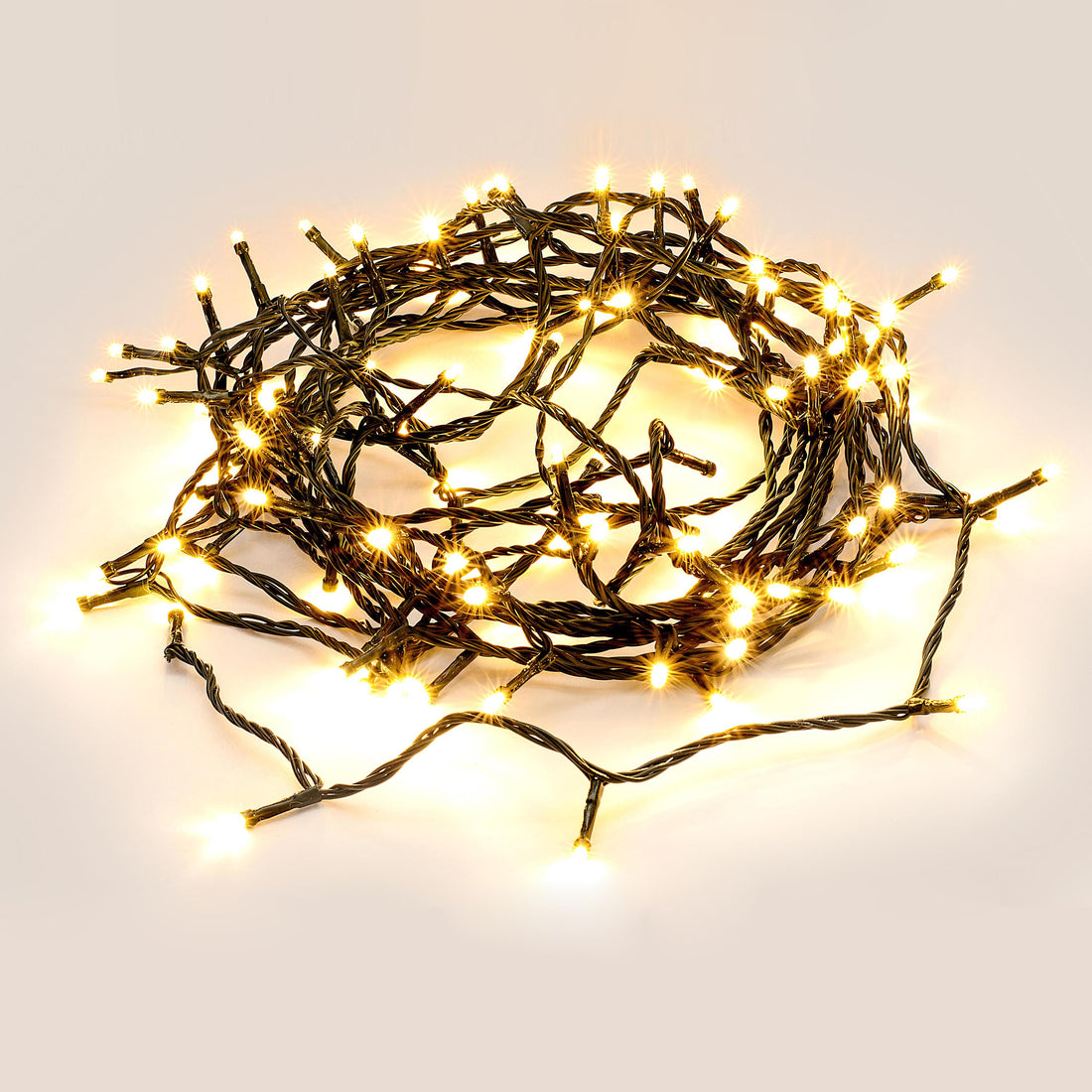 240 LED Fairy Light Chain Dark Green Cable - 7 Colour Options