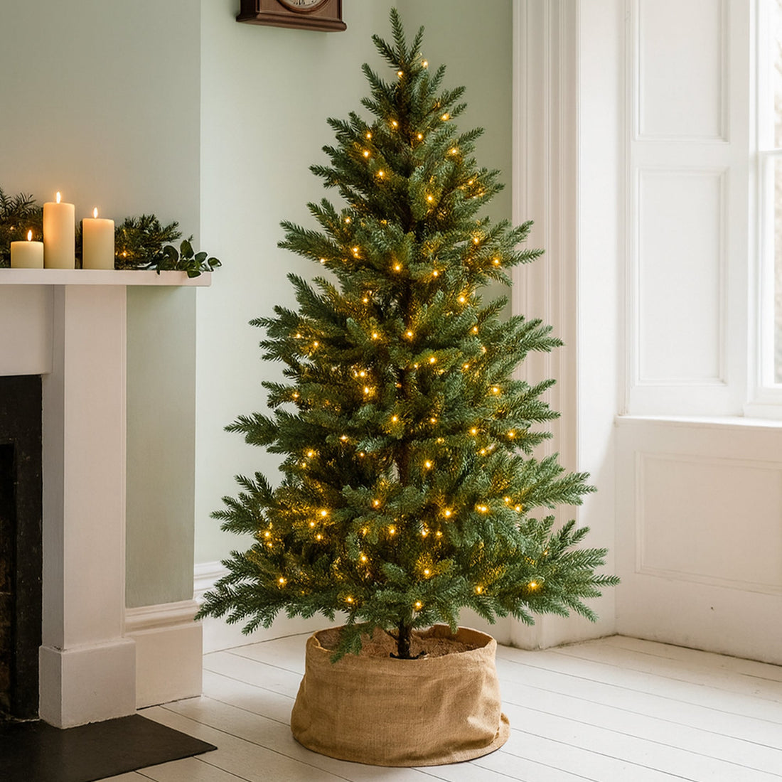 240 LED Fairy Light Chain Dark Green Cable - 7 Colour Options