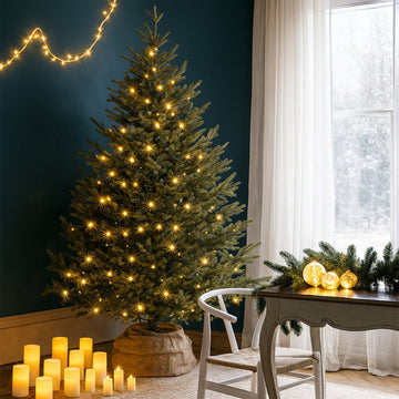 240 LED Fairy Light Chain Dark Green Cable - 7 Colour Options