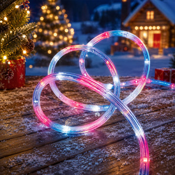 Solar Powered 10m LED Rope Light - 4 Colour Options
