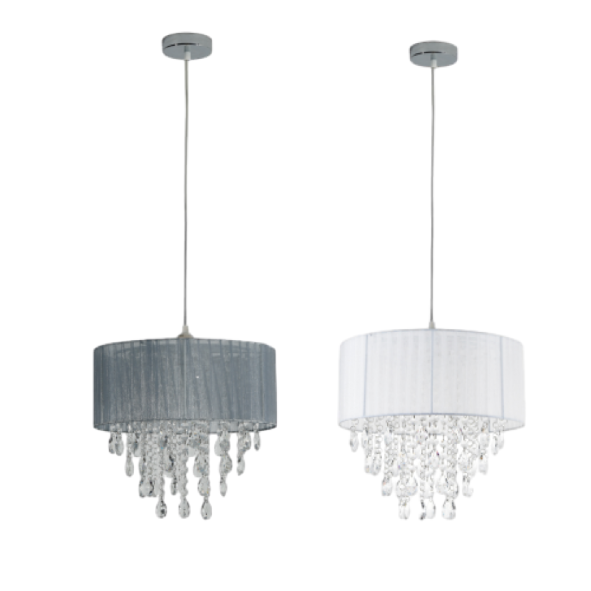 Delia Chandelier - White/Grey