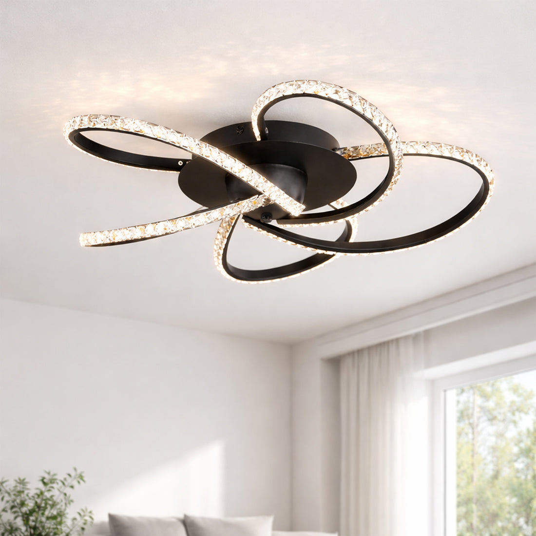 Irie Dimmable 5Lights LED Ceiling light - Black