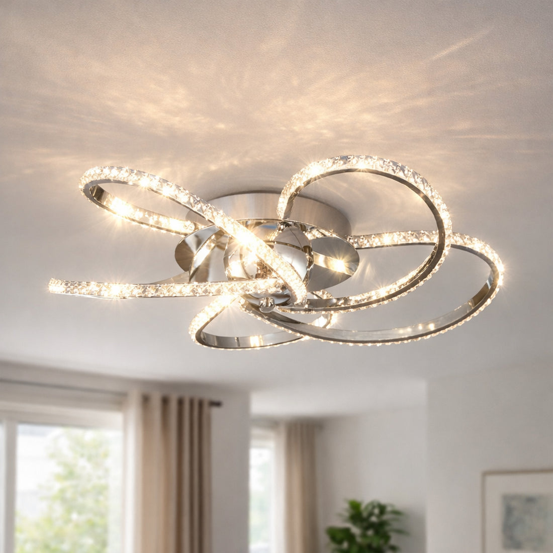 Irie Dimmable 5 Lights LED Ceiling Light - Chrome