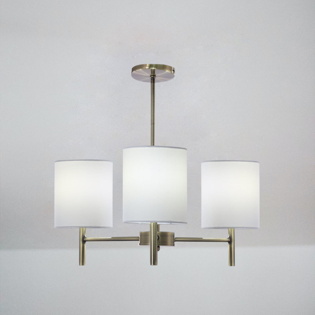 Blanche Ceiling Light - Antique Brass/Satin Chrome