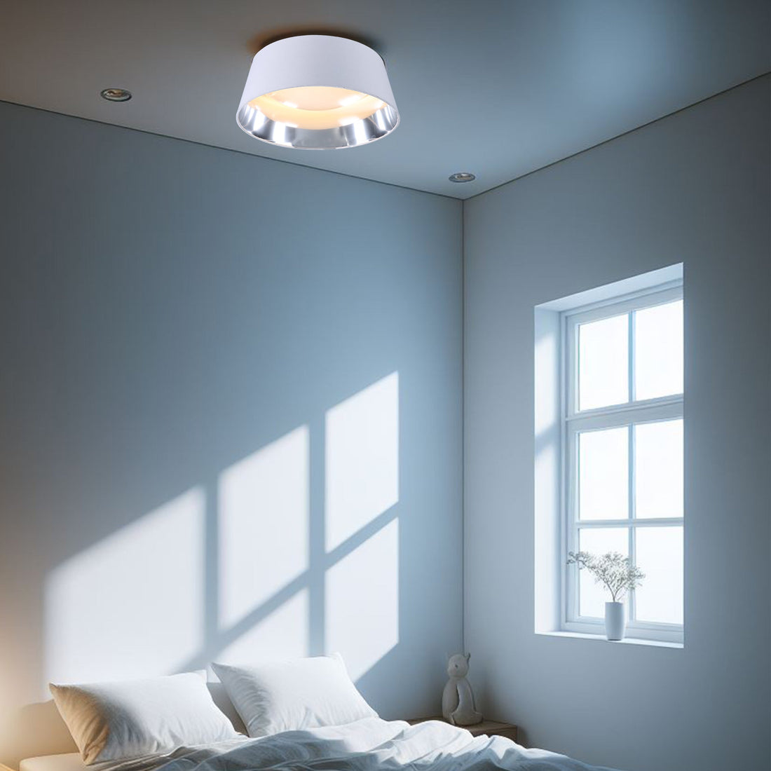 Flushella Ceiling Light - White/Black