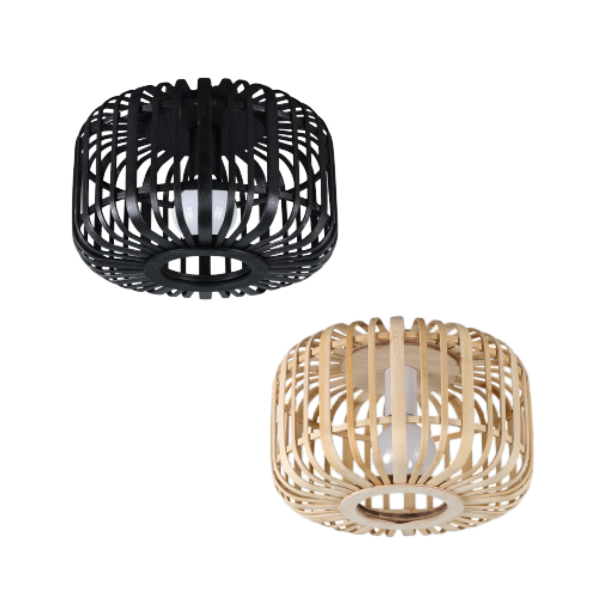 Canaya Ceiling Light - Black/Natural