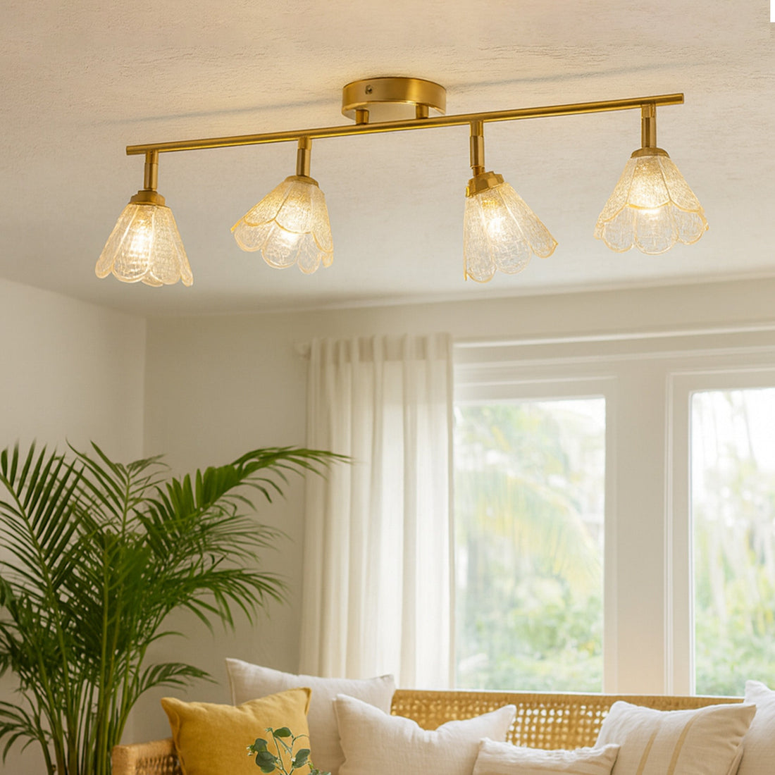 Coraline 4lt Linear Ceiling Light - Champagne