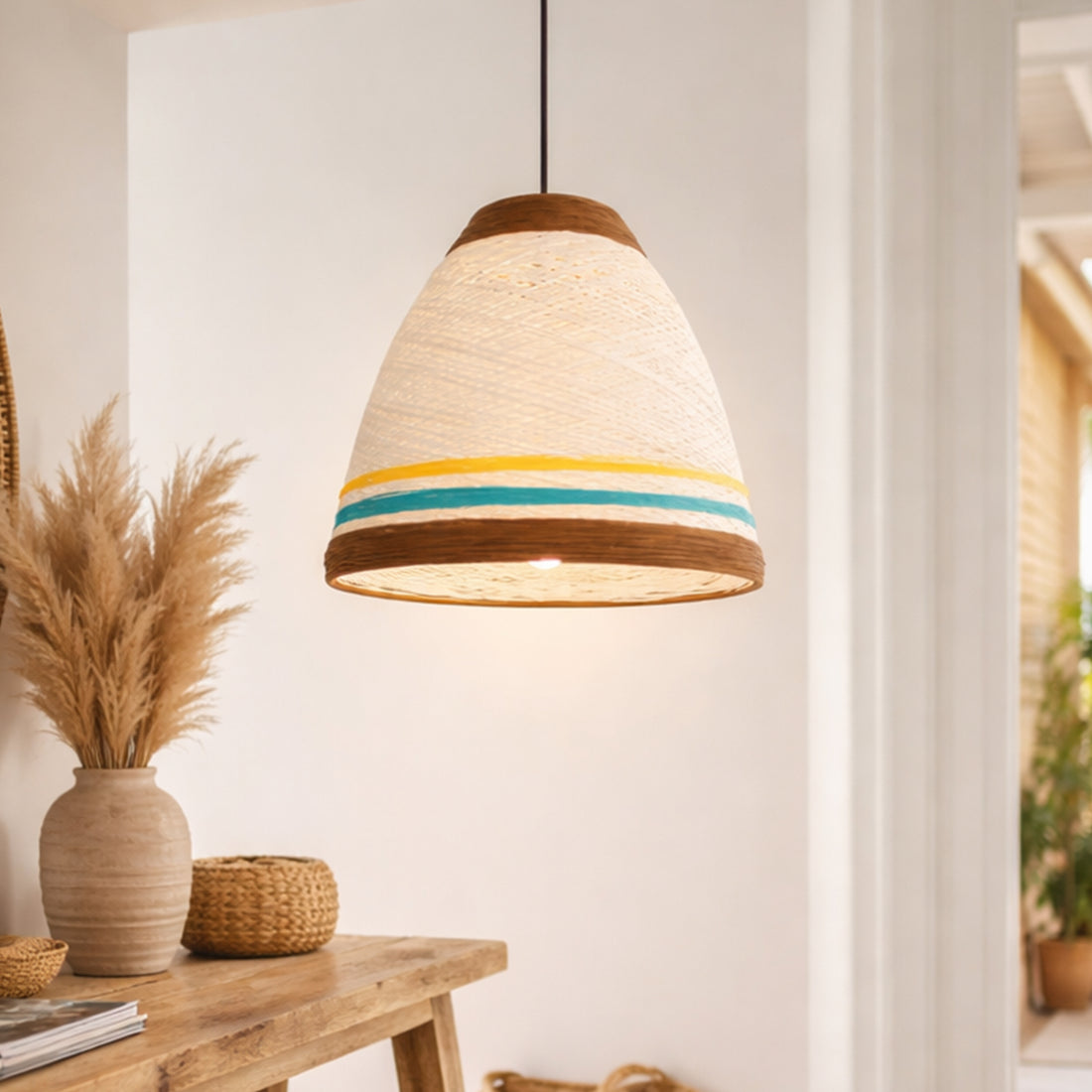 Jane Paper Pendant Light - Brown