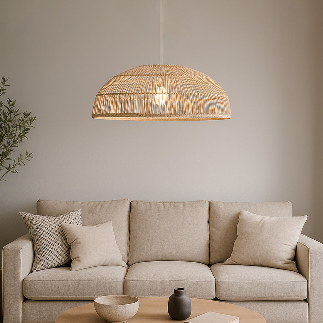 Amara Rattan Pendant Light - Large/Small