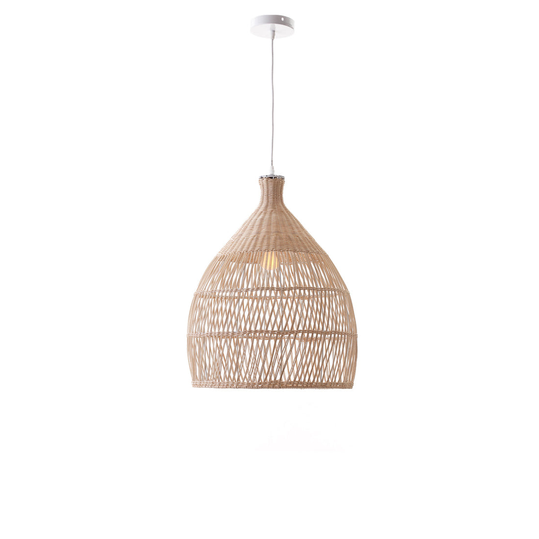 Shanen Rattan Pendant Light - Black/Natural