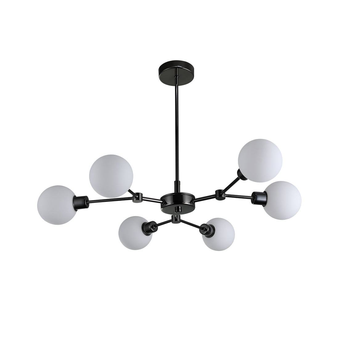 Grette 6 Lights Pendant Light - Smoky/Opal Glass