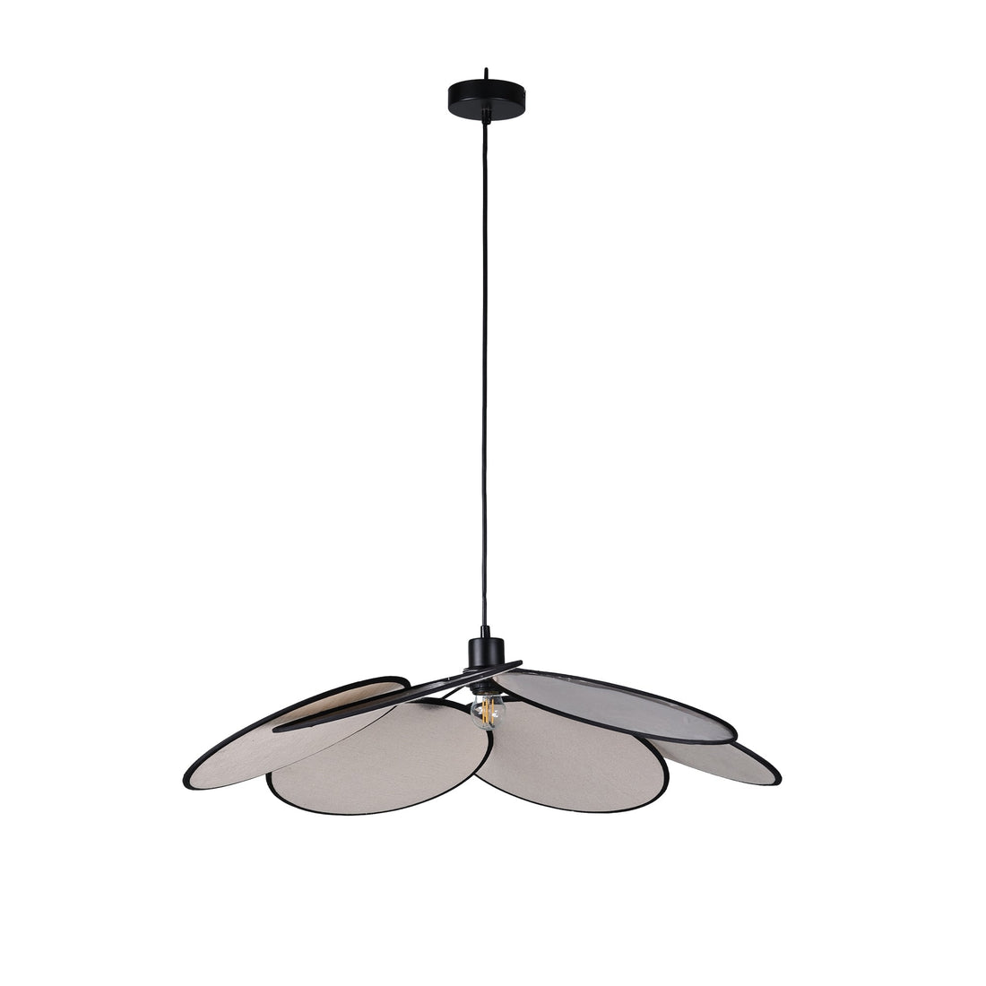 Flora Pendant Light - Beige/Black