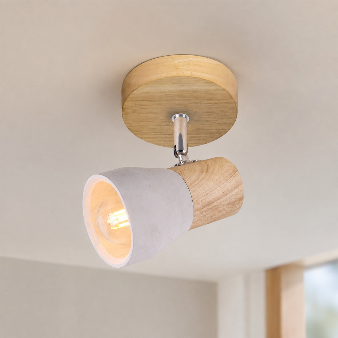 Rosalyn 1 Light Spot Light - Cement