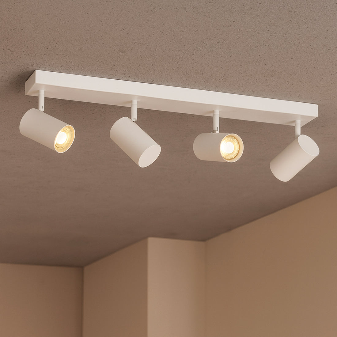 Brianna 4 Light Spot Light - White/Black