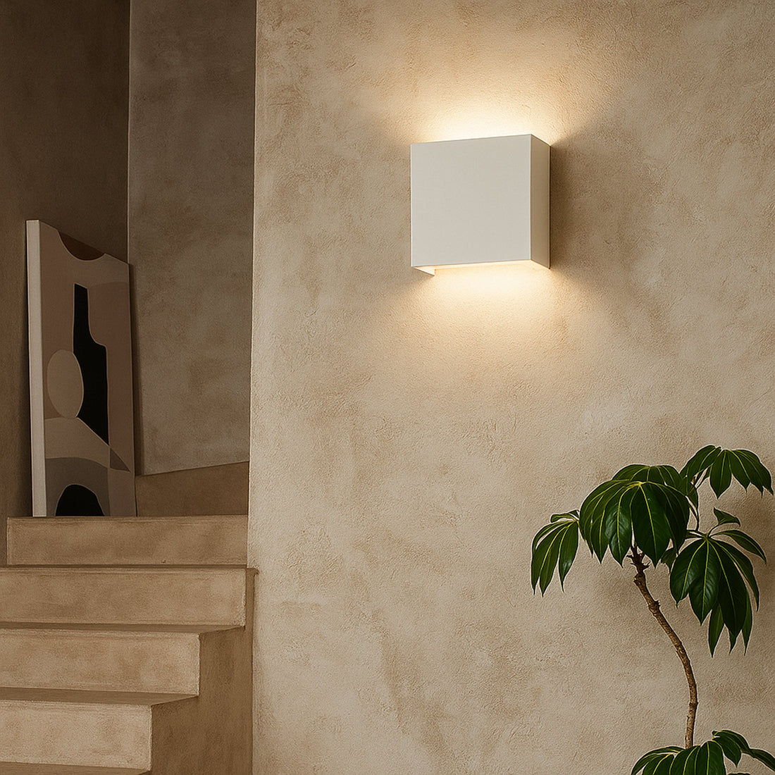 Solvia 1lt Plaster Wall Sconce