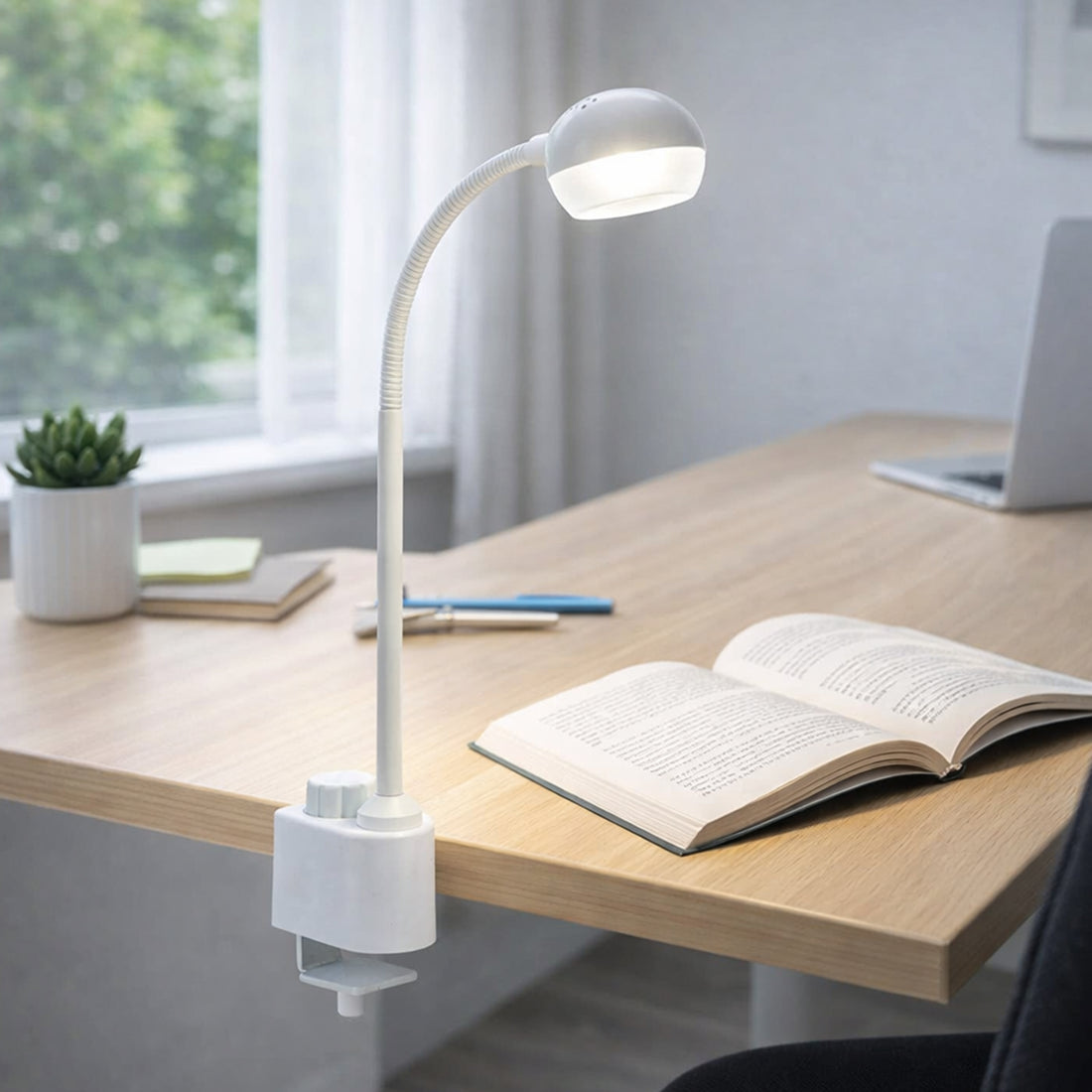 Inbuilt LED Multi-Functional Desk Lamp
