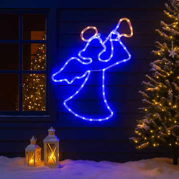 LED Angel Rope Light Silhouette