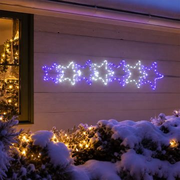 LED 7 Stars Rope Lights Silhouette - 2 Colour Options