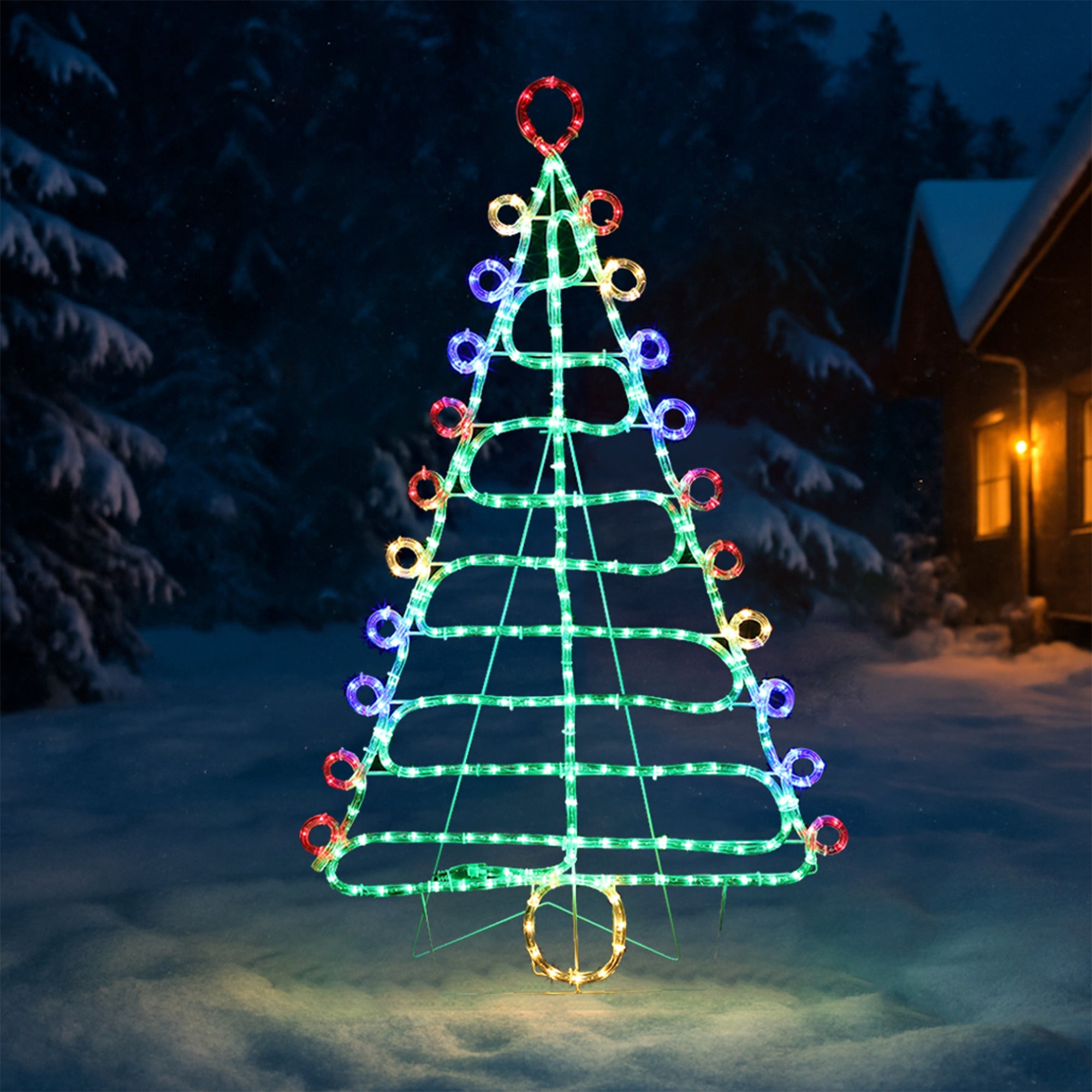 Christmas Tree Roping Machine Motor 93CM Christmas Tree Rope Light Silhouette