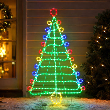 93CM Christmas Tree Rope Light Silhouette