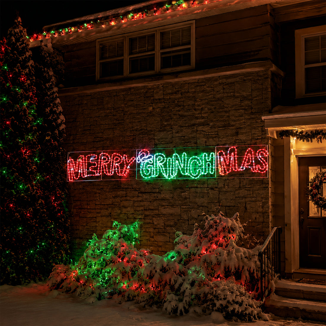 2M MERRY GRINCHMAS Rope Light Silhouette