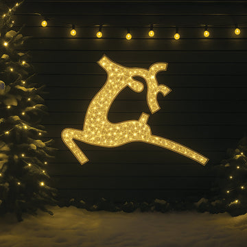 2D 1.2M Mesh Flying Reindeer with twinkle LED