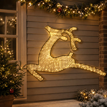 2D 1.2M Mesh Flying Reindeer with twinkle LED