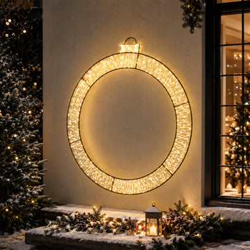 2D 1.2M Mesh Christmas Bauble Ring with twinkle LED