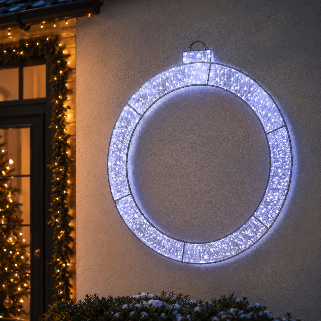 2D 1.2M Mesh Christmas Bauble Ring with twinkle LED