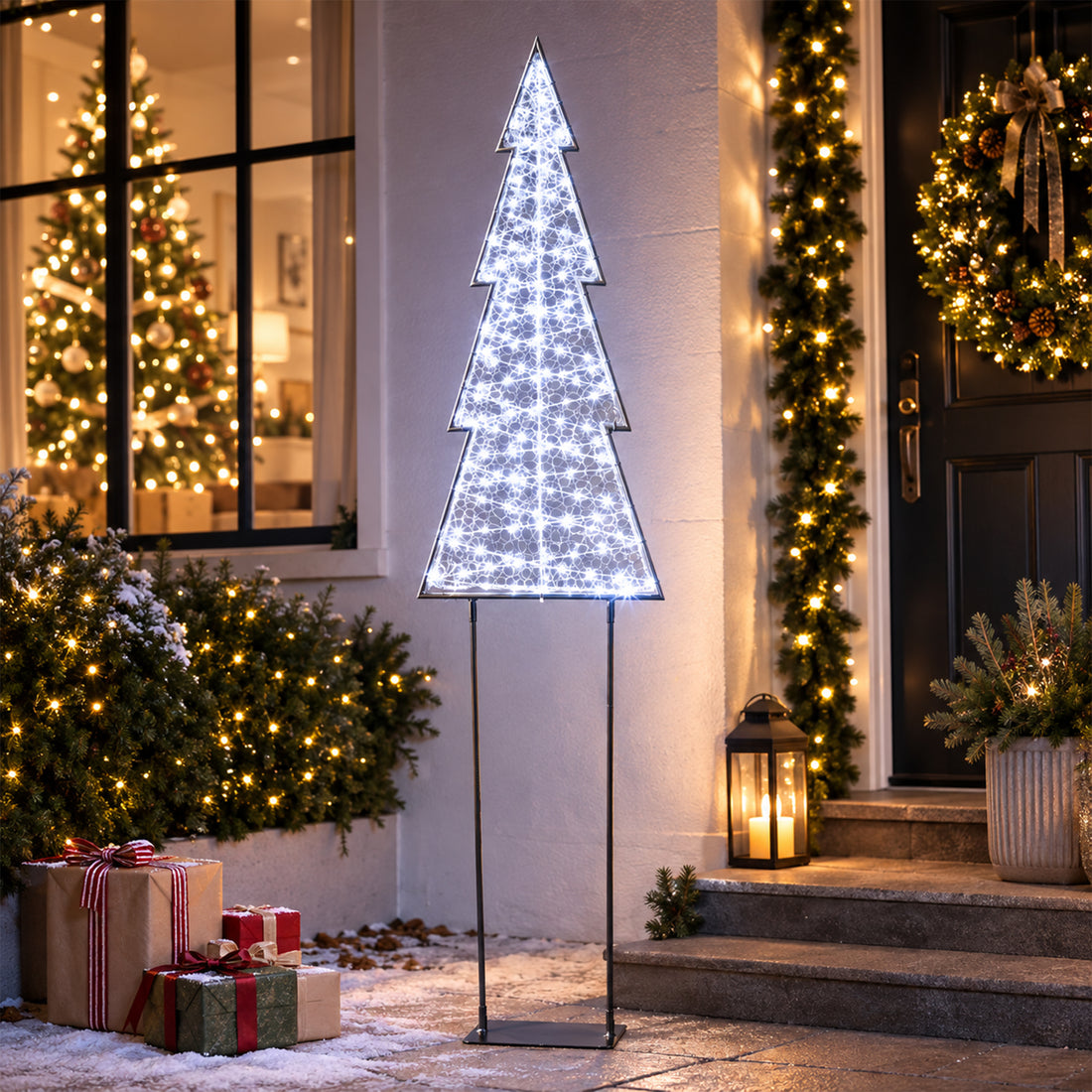 2D Mesh Christmas Tree with twinkle LED
