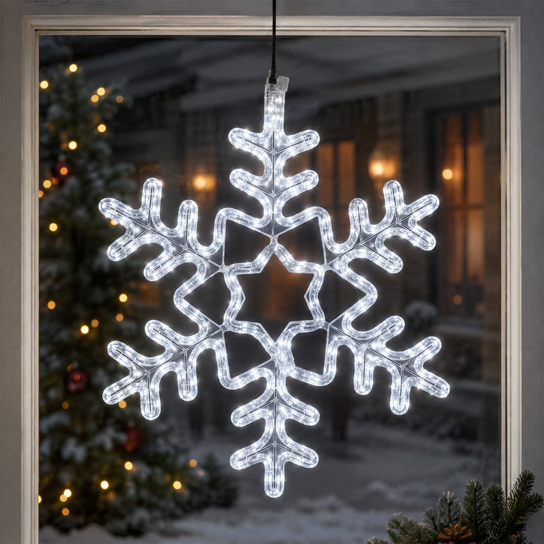 60CM Snowflake Rope Light Silhouette