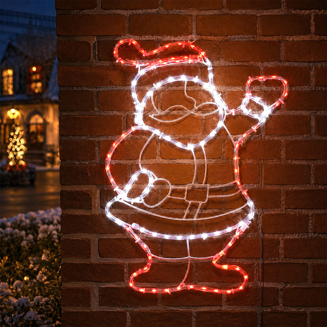 Santa Rope Light Silhouette