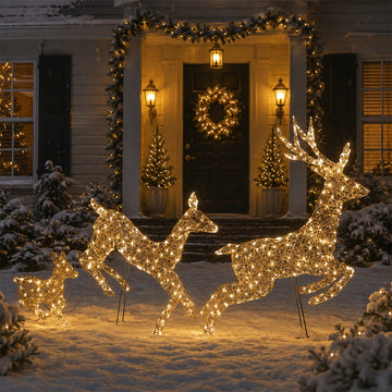 LED Reindeer Family Trio