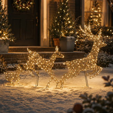 LED Reindeer Family Trio