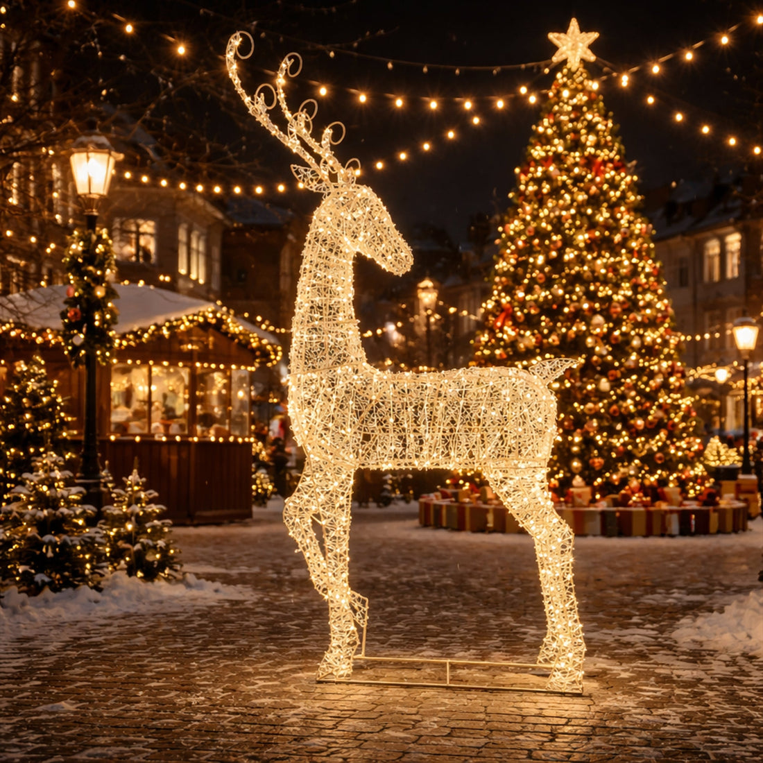 90x200cm Outdoor Light Up Reindeer