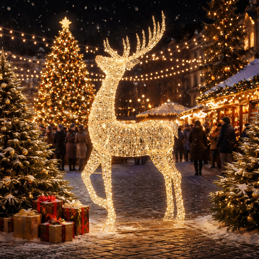 90x200cm Outdoor Light Up Reindeer