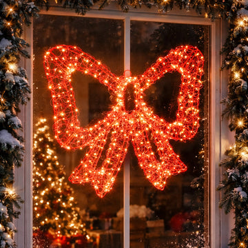 3D Red Lit Bow
