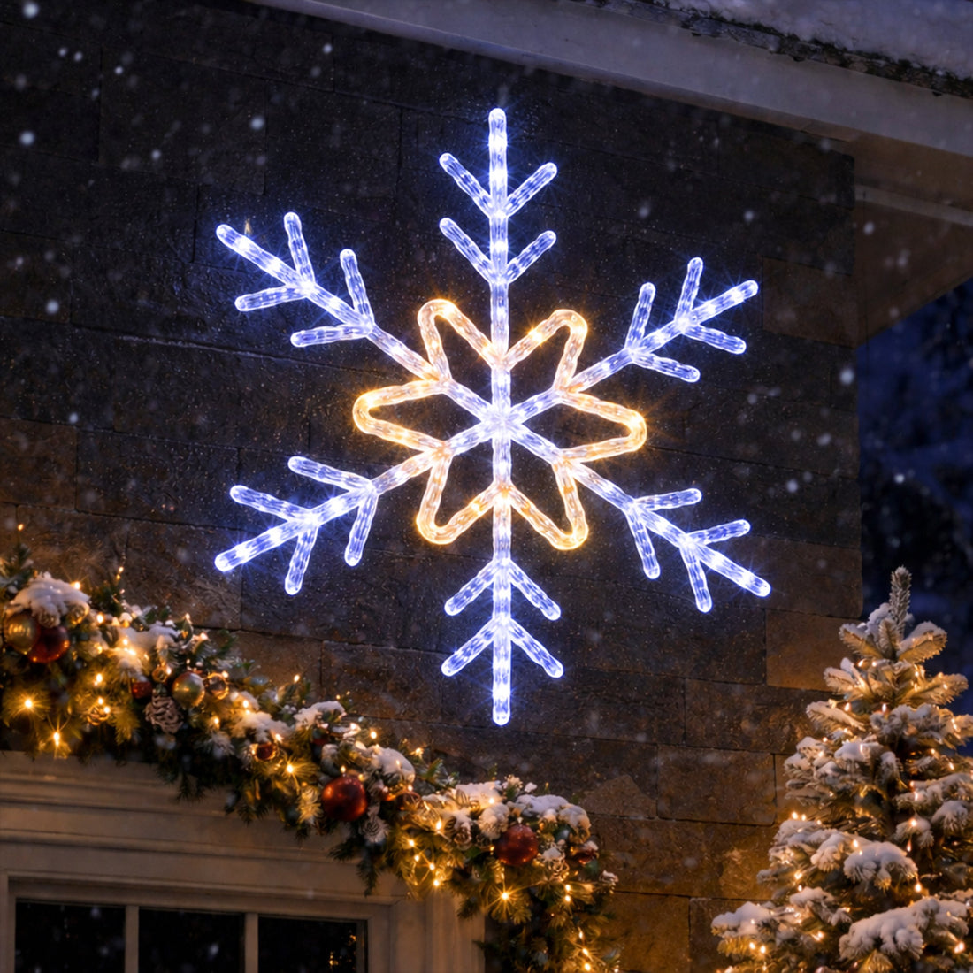 50cm Snowflake With Shooting Star Effect