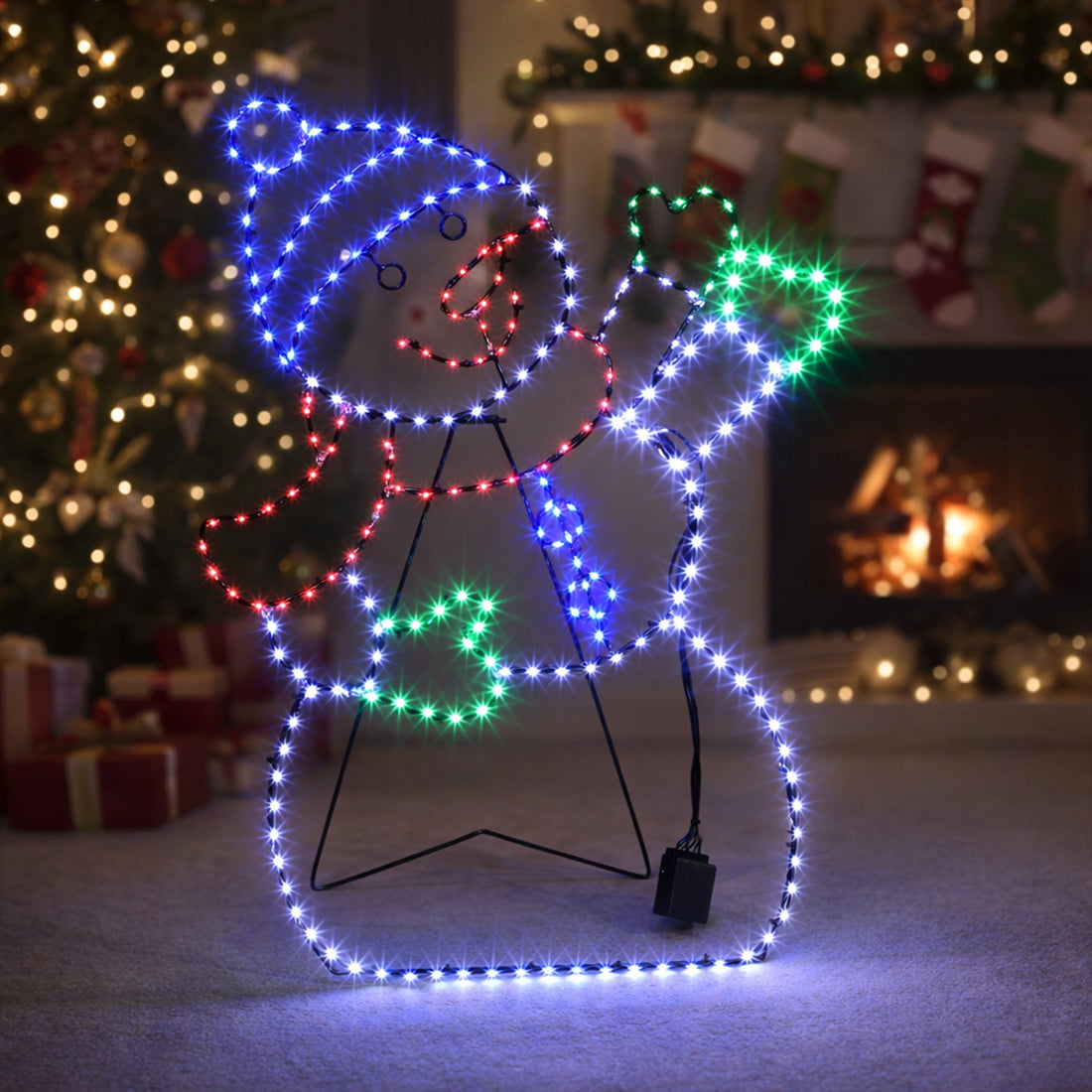 60X46CM Dewdrop Waving Snowman Silhouette