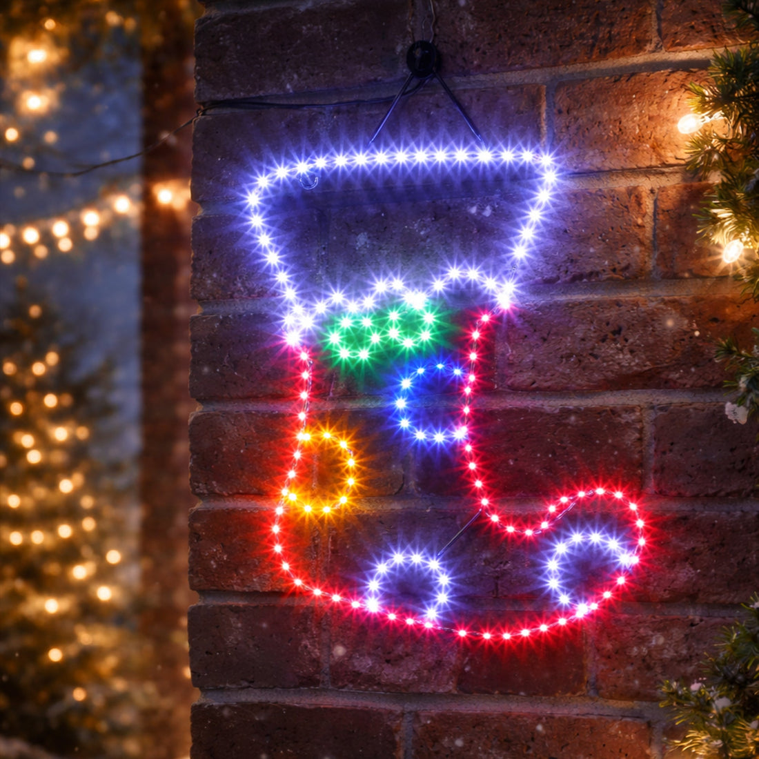 45X41CM Dewdrop Christmas Stocking Silhouette