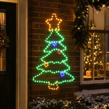 60X35CM Dewdrop Christmas Tree Silhouette