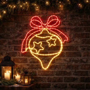 85x70CM Christmas Bauble Silhouette