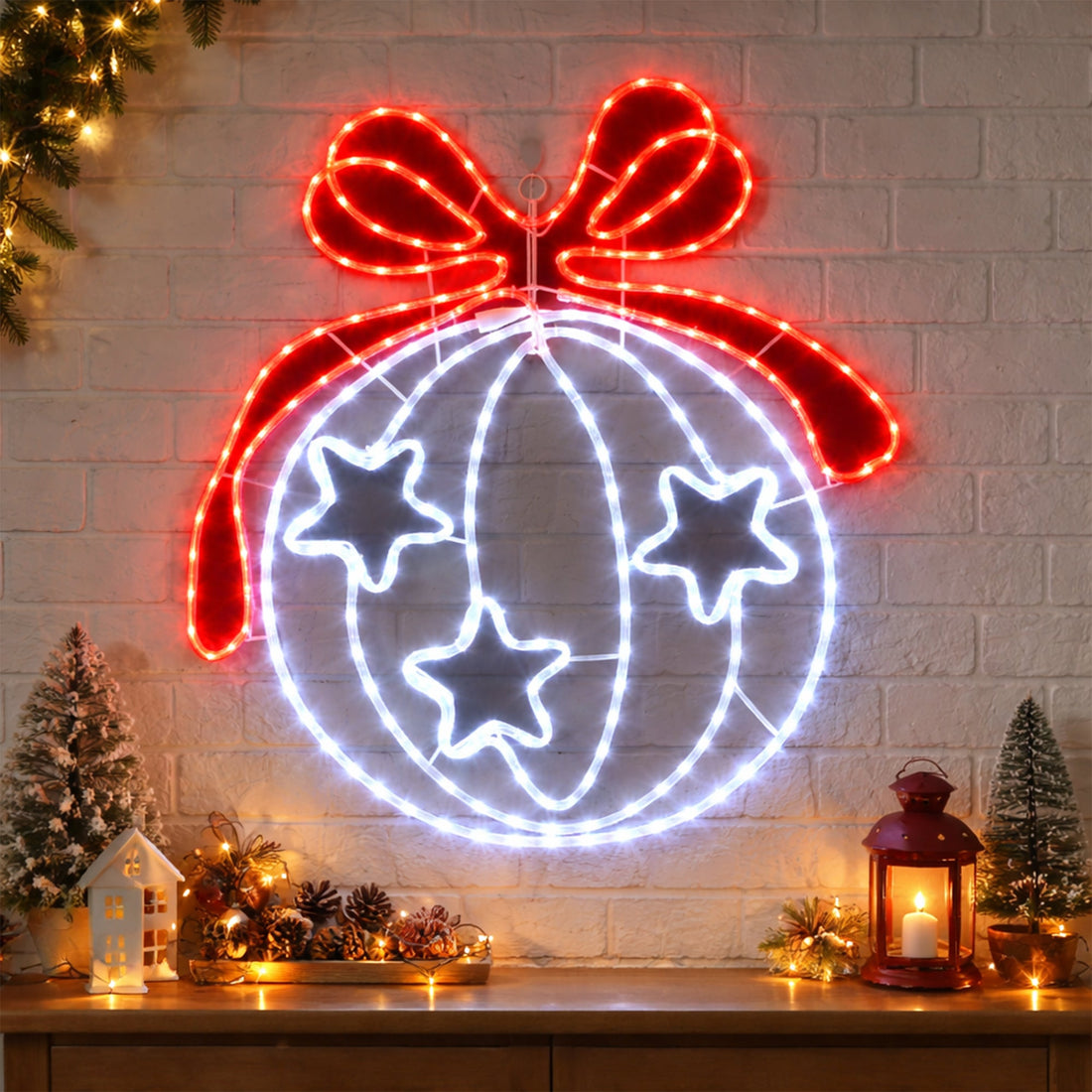 79x74CM Christmas Bauble Silhouette