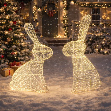 LED Pre-Lit Bunny- Set of 2