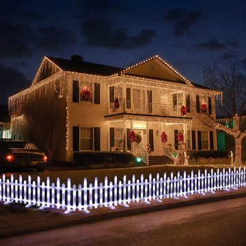 LED Pre-Lit Fence - 3 Colour Options