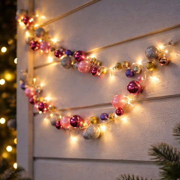 2.1M Light Up Bauble Garland