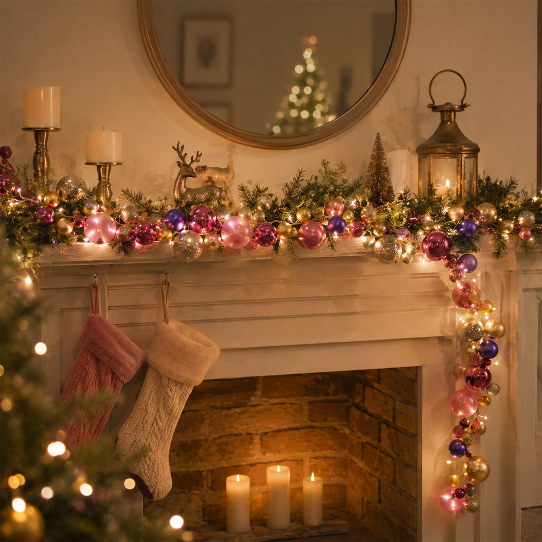 2.1M Light Up Bauble Garland