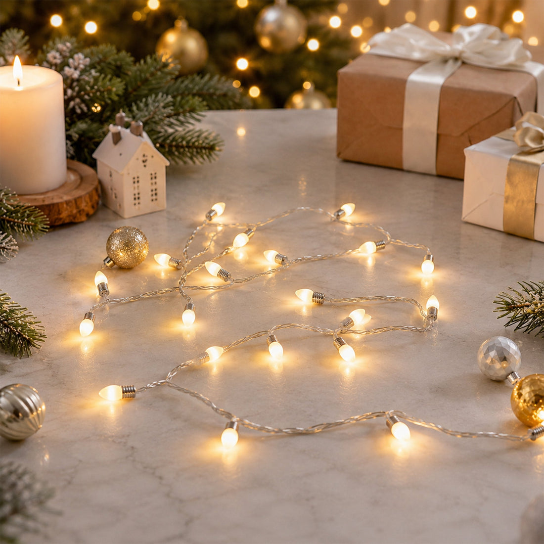 100LED Mini Pine Cone String Light